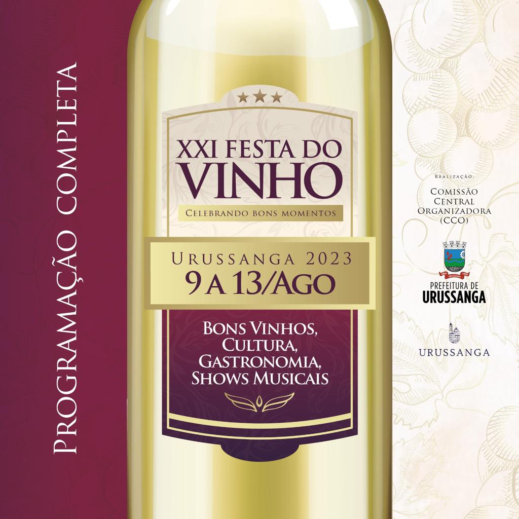 Programação completa da XXI Festa do Vinho em Urussanga é divulgada