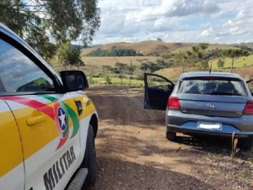 Viatura da PMrv encontra criança de 9 anos dirigindo na SC 114