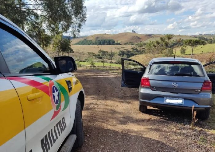 Viatura da PMrv encontra criança de 9 anos dirigindo na SC 114